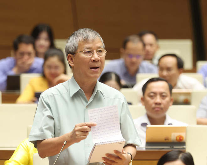 Đại biểu Quốc hội Thành phố Hà Nội Nguyễn Anh Trí phát biểu ý kiến. (Ảnh: Phương Hoa/TTXVN) dai bieu qh 2.PNG