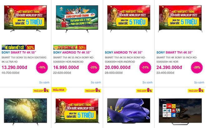 Các siêu thị điện máy đua nhau giảm giá sốc tivi đón mùa bóng Euro ảnh 1