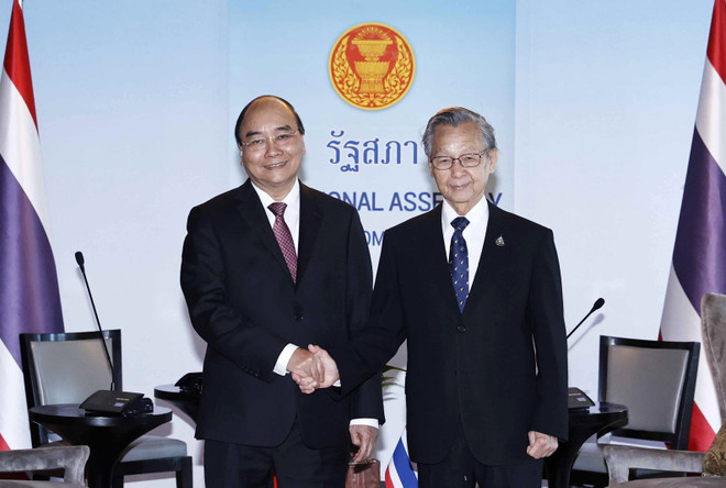 Chủ tịch nước Nguyễn Xuân Phúc hội kiến Chủ tịch Quốc hội Thái Lan ảnh 1