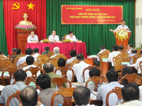 Quang cảnh hội nghị. (Ảnh: Duy Khương/TTXVN) Tây Nam Bộ cần tập trung tái cơ cấu sản xuất nông nghiệp ảnh 1