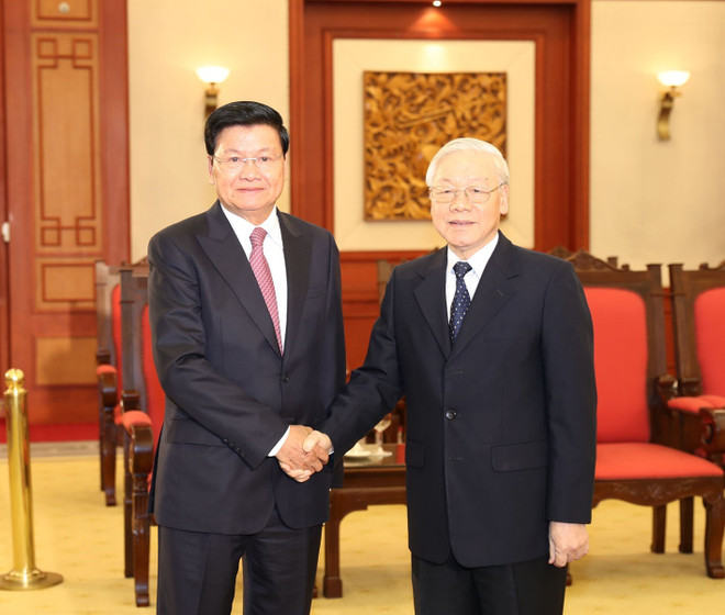 Tổng Bí thư, Chủ tịch nước tiếp Thủ tướng Lào Thongloun Sisoulith ảnh 1