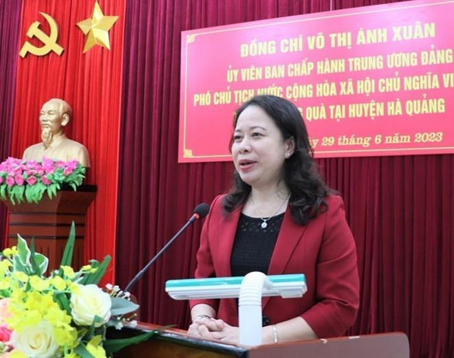 Phó Chủ tịch nước làm việc tại Cao Bằng: Phát huy nguồn lực lòng dân ảnh 1