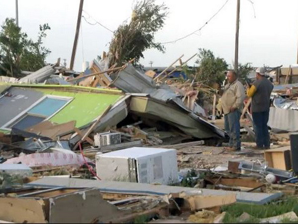 Cảnh đổ nát do lốc xoáy ở Perryton, Texas ngày 15/6. (Nguồn: NBC News) Mỹ: Lốc xoáy tấn công phía Bắc bang Texas gây nhiều thương vong ảnh 1