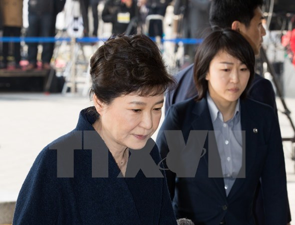 Cựu Tổng thống Hàn Quốc Park Geun-hye. (Nguồn: THX/TTXVN) Hàn Quốc duy trì hướng thống nhất Triều Tiên của bà Park Geun-hye ảnh 1
