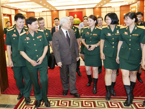 Tổng Bí thư tiếp Đoàn đại biểu Công đoàn Quân đội xuất sắc ảnh 1