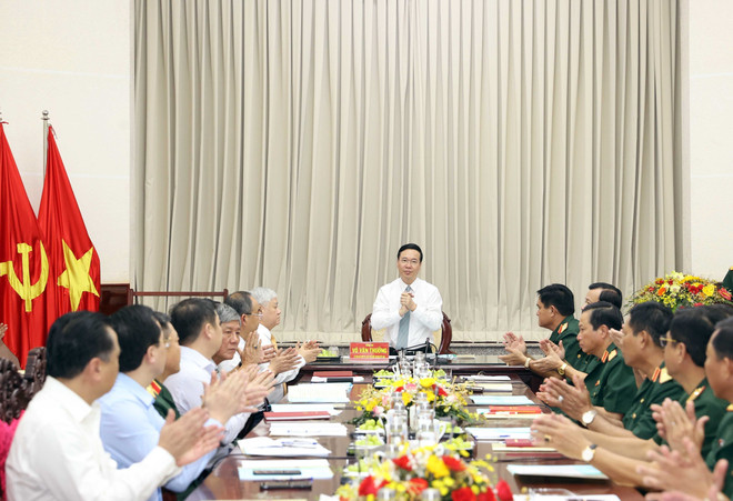 Chủ tịch nước Võ Văn Thưởng thăm và làm việc tại Quân khu 9 ảnh 1