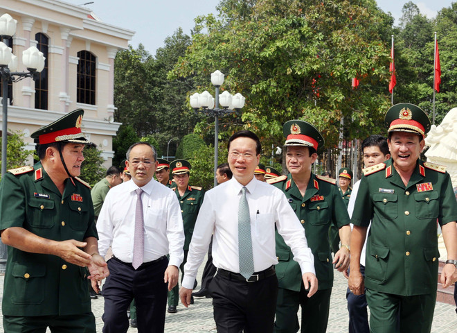 Chủ tịch nước Võ Văn Thưởng thăm và làm việc tại Quân khu 9 ảnh 2