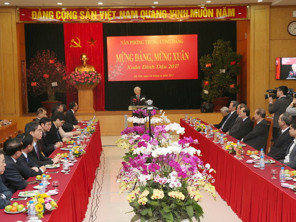 Tổng Bí thư ghi nhận đóng góp của VPTƯ Đảng vào thành tựu chung ảnh 1