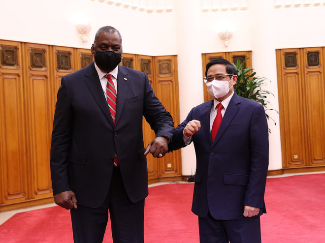 Thủ tướng Phạm Minh Chính tiếp Bộ trưởng Quốc phòng Hoa Kỳ ảnh 1