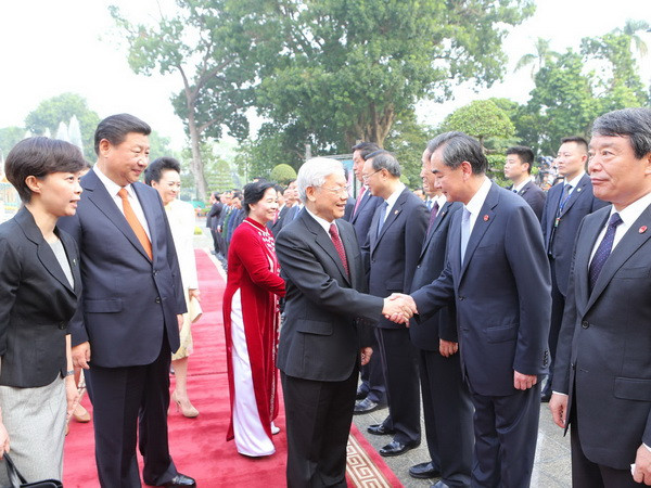 Tiệc chiêu đãi chào mừng Tổng Bí thư, Chủ tịch nước Trung Quốc ảnh 1