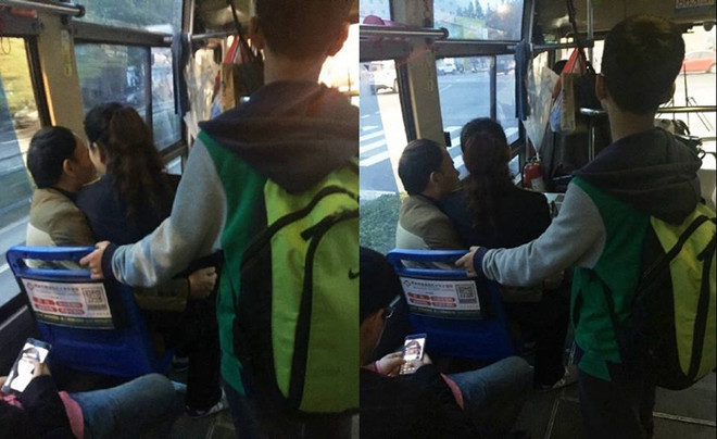 Ngồi lên đùi chồng khi làm việc, nhân viên bán vé xe bus bị đình chỉ ảnh 1