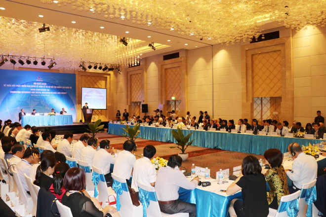 Toàn cảnh hội nghị. (Ảnh: Tiên Minh/TTXVN) Khai mạc Hội nghị ASEM về thúc đẩy phát triển bao trùm Á-Âu ảnh 1