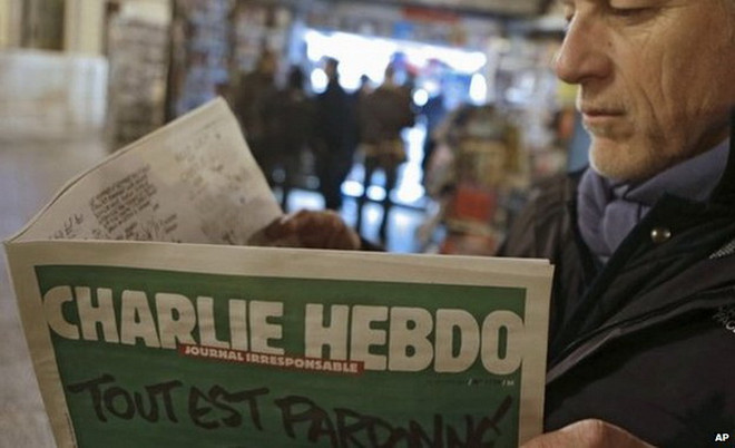 Nhiều nước phản ứng dữ dội về ấn phẩm mới của Charlie Hebdo ảnh 1