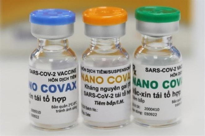 Vaccine Nano Covax. (Ảnh: TTXVN phát) Hoàn thiện quy trình cấp phép vaccine và sản xuất sinh phẩm chống dịch ảnh 1