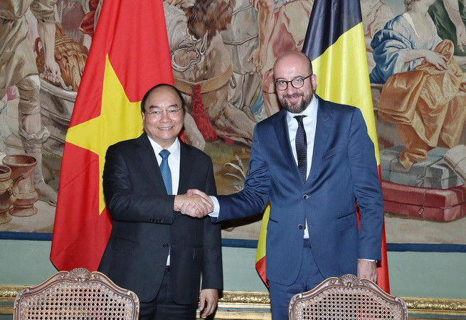 Thủ tướng Nguyễn Xuân Phúc hội đàm với Thủ tướng Bỉ Charles Michel ảnh 1