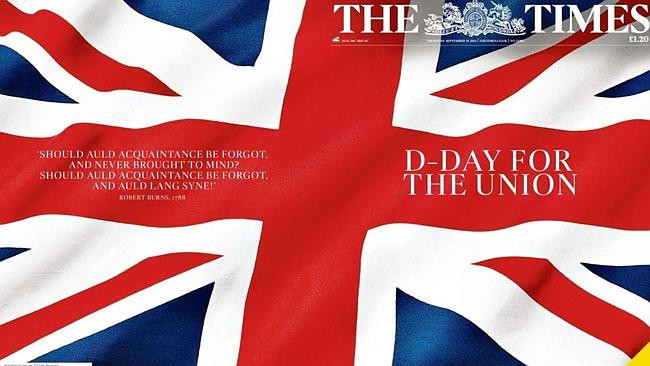 Phản ứng của báo chí Anh việc Scotland bỏ phiếu trưng cầu dân ý ảnh 1