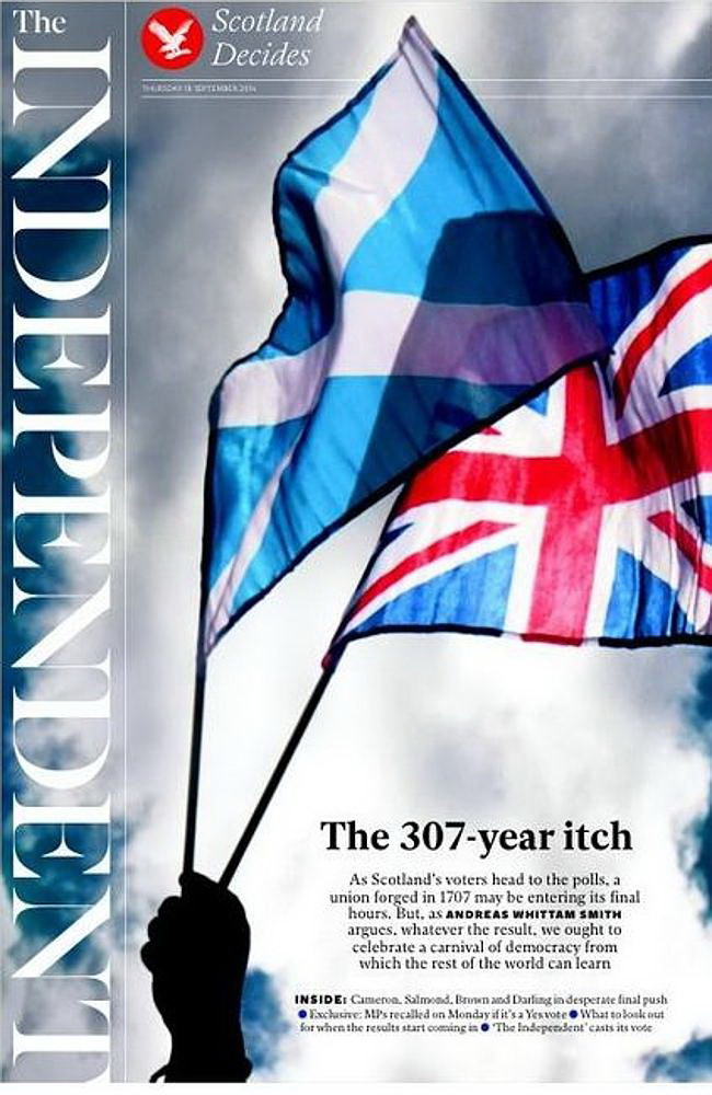 Phản ứng của báo chí Anh việc Scotland bỏ phiếu trưng cầu dân ý ảnh 3