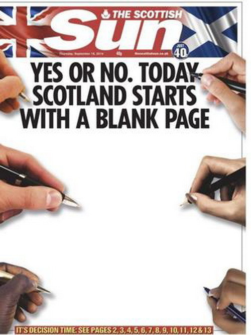 Phản ứng của báo chí Anh việc Scotland bỏ phiếu trưng cầu dân ý ảnh 8