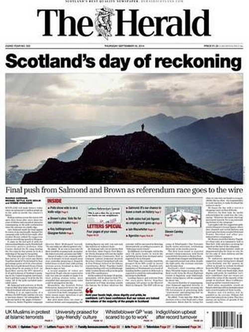 Phản ứng của báo chí Anh việc Scotland bỏ phiếu trưng cầu dân ý ảnh 9