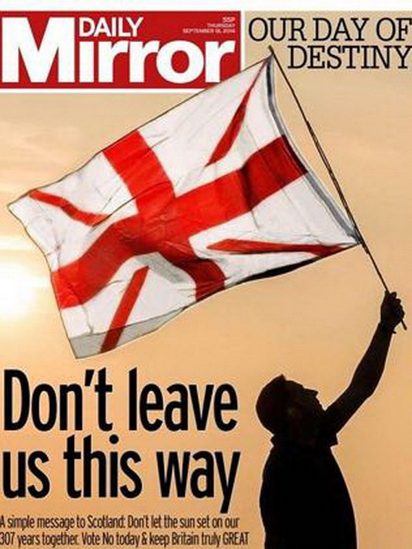 Phản ứng của báo chí Anh việc Scotland bỏ phiếu trưng cầu dân ý ảnh 4