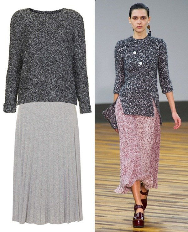 Áo len kết hợp với chân váy = cặp đôi hoàn hảo cho Thu Đông ảnh 5