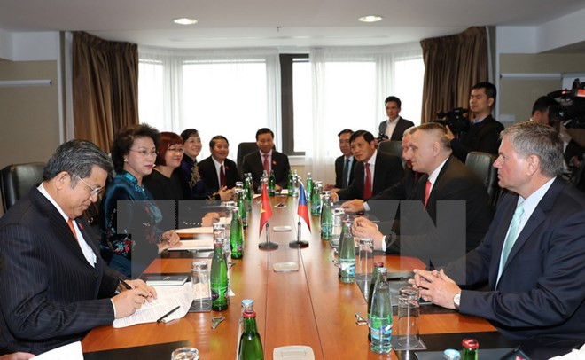 Chủ tịch Quốc hội Nguyễn Thị Kim Ngân hội kiến Thủ tướng CH Séc ảnh 1