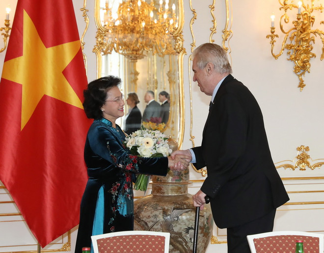 Chủ tịch Quốc hội Nguyễn Thị Kim Ngân hội kiến Tổng thống CH Séc ảnh 1