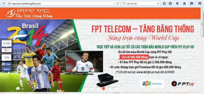 FPT Telecom tố 2 website mạo danh để móc túi người tiêu dùng ảnh 1