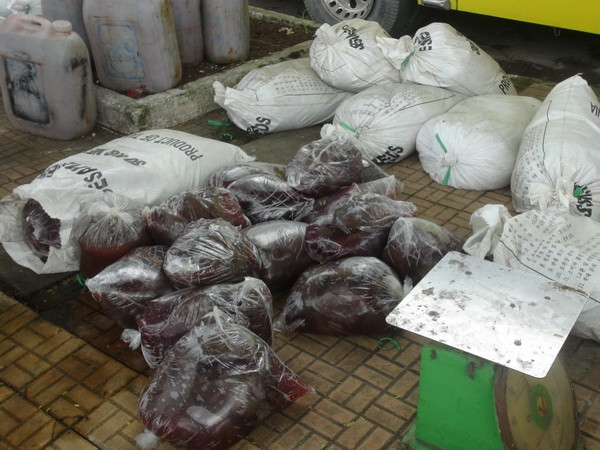 Phát hiện xe tải chở hơn 2 tấn nội tạng không rõ nguồn gốc ảnh 1