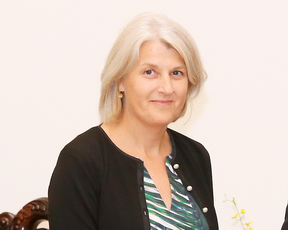 Đại sứ Đan Mạch tại Việt Nam H.E. Charlotte Laursen. (Nguồn: Thống Nhất/TTXVN) Kỷ niệm 45 năm thiết lập quan hệ ngoại giao Việt Nam-Đan Mạch ảnh 1