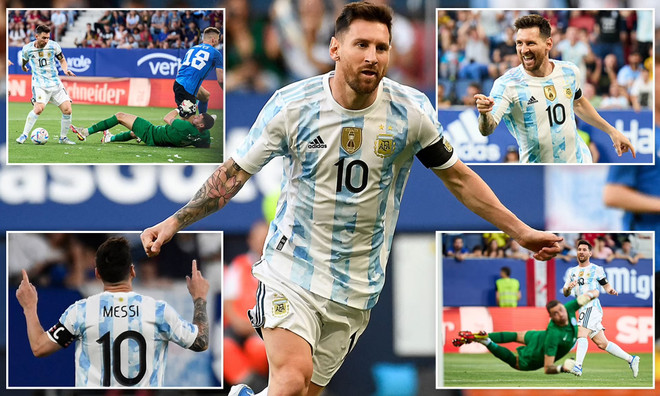 Lionel Messi lập kỳ tích ghi 5 bàn trong màu áo tuyển Argentina ảnh 1