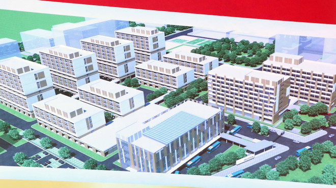 Phối cảnh dự án. (Ảnh: Hoàng Ngọc/TTXVN) Hải Phòng khởi công dự án xây dựng khu nhà ở cho 10.000 công nhân ảnh 2
