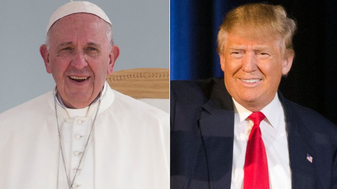 Giáo hoàng Francis (trái) và Tổng thống đắc cử Mỹ Donald Trump. (Nguồn: ABC News) Giáo hoàng Francis từ chối đưa ra phán xét cá nhân với ông Trump ảnh 1