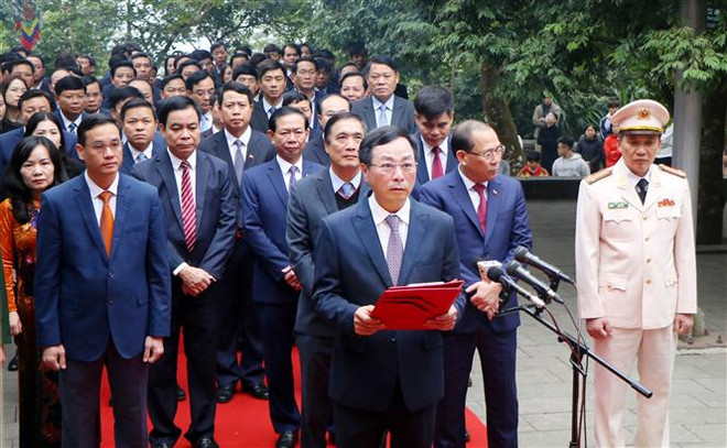 Dâng hương tưởng niệm các Vua Hùng trước thềm Năm mới Quý Mão 2023 ảnh 2