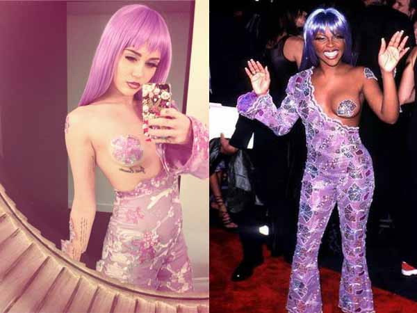 Miley Cyrus hóa trang siêu gợi cảm đi chơi Halloween ảnh 1