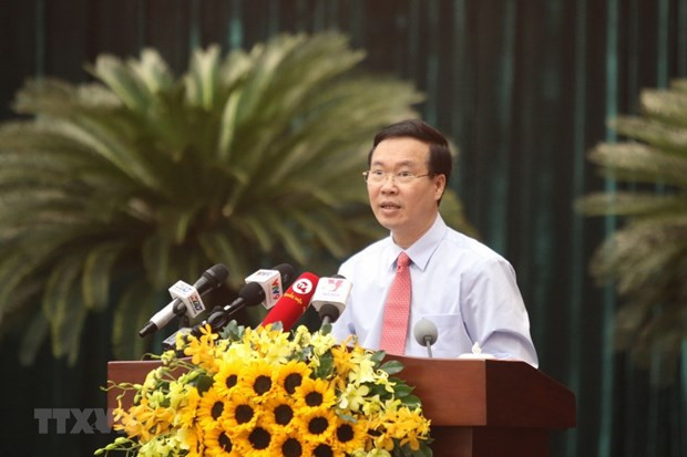 Ông Võ Văn Thưởng, Ủy viên Bộ Chính trị, Thường trực Ban Bí thư. (Ảnh: Thanh Vũ/TTXVN) Quy định về việc lấy phiếu tín nhiệm: Nâng cao trách nhiệm từ ba phía ảnh 2
