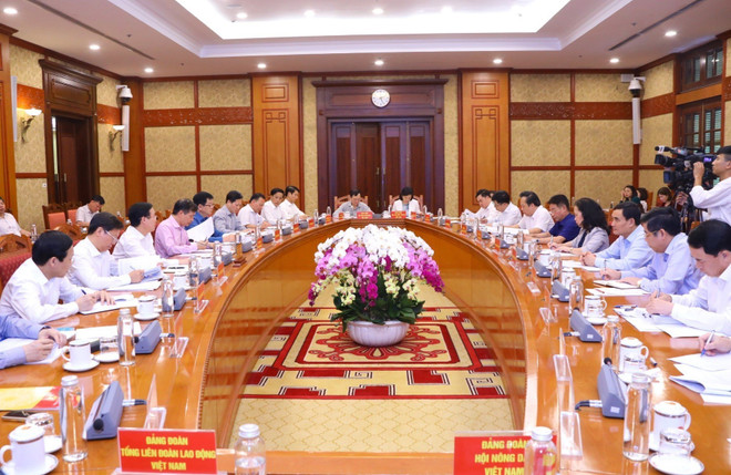 Quang cảnh cuộc giao ban công tác quý 3/2022. (Ảnh: Văn Điệp/TTXVN) Thường trực Ban Bí thư chủ trì giao ban công tác quý 3 năm 2022 ảnh 2