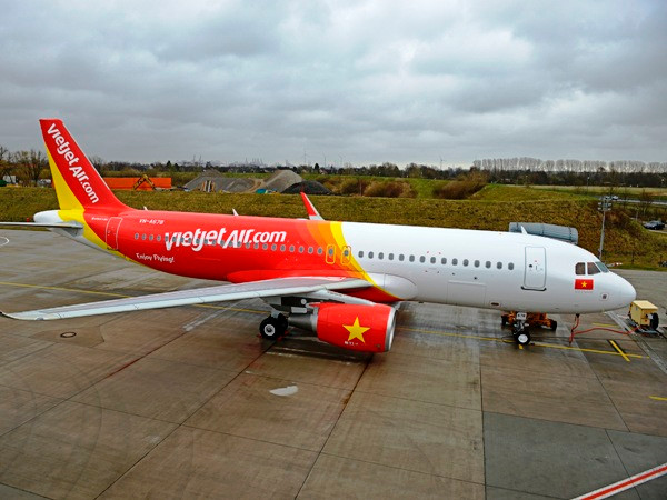 Máy bay Sharklet mới thuộc dòng Airbus A320-200. (Ảnh: Vietjet Air cung cấp) Vietjet Air nhận Airbus mới, chuẩn bị mở rộng đường bay ảnh 1