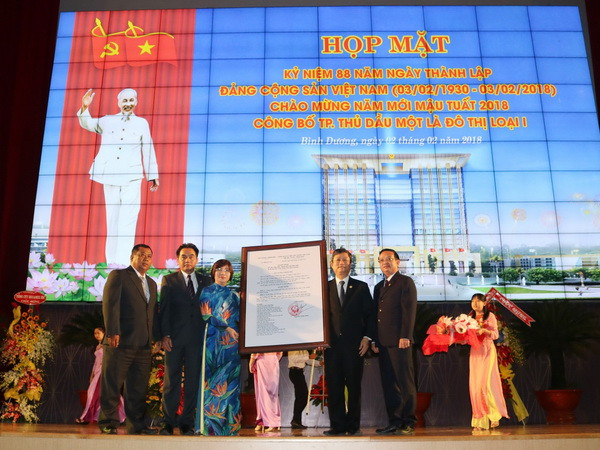 Thành phố Thủ Dầu Một là đô thị loại I trực thuộc tỉnh Bình Dương ảnh 1