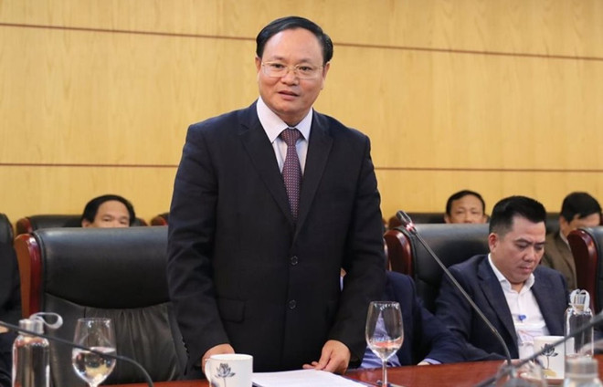 Tân Thứ trưởng Bộ Tài nguyên và Môi trường Lê Minh Ngân phát biểu nhận nhiệm vụ tại Hội nghị. Bổ nhiệm và tái bổ nhiệm Thứ trưởng Bộ Tài nguyên và Môi trường ảnh 2
