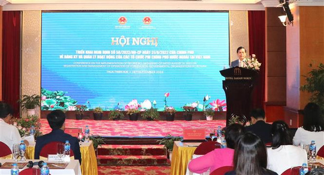 Quang cảnh Hội nghị. (Ảnh: Tường Vi/TTXVN) Tạo các điều kiện cho các tổ chức phi chính phủ nước ngoài hoạt động ảnh 2
