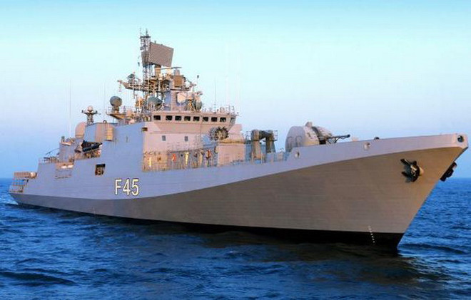 Tàu khu trục tàng hình của Hải quân Ấn Độ thăm Seychelles ảnh 1