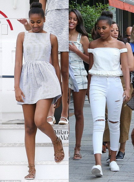 Con gái Tổng thống Obama sành điệu trên đường phố Milan ảnh 2