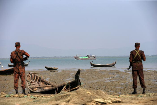 Lực lượng biên phòng Bangladesh. (Nguồn: Reuters) Bangladesh tuyên bố trục xuất người Rohingya vượt biên trái phép ảnh 1