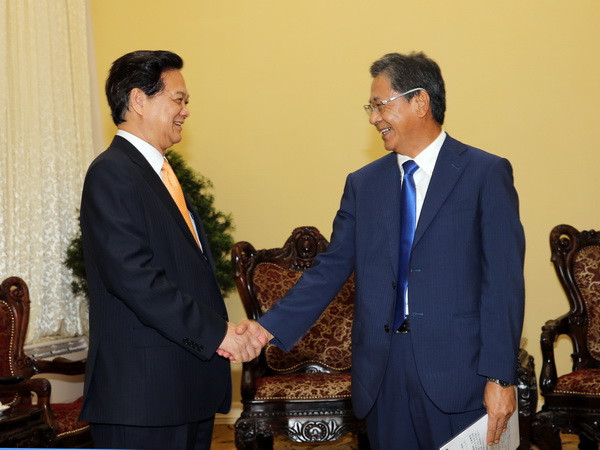 Thủ tướng Nguyễn Tấn Dũng tiếp Đại sứ Nhật Bản Hiroshi Fukada ảnh 1