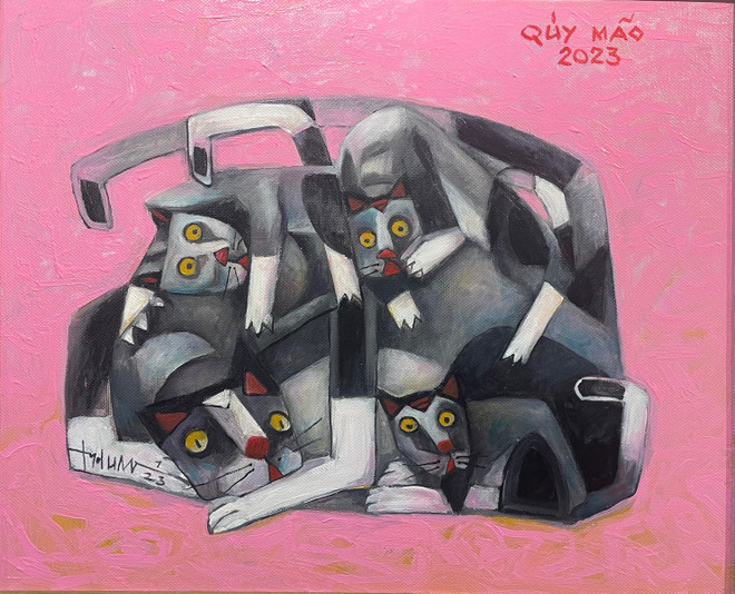 152 tác phẩm trưng bày tại triển lãm tranh Xuân Quý Mão 2023 ảnh 1