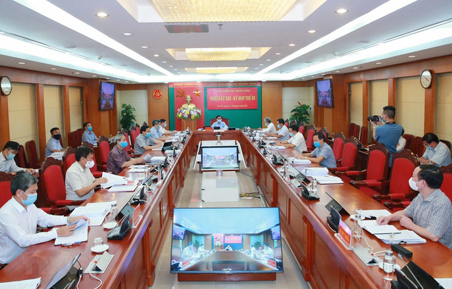 Quang cảnh Kỳ họp thứ ba của Ủy ban Kiểm tra Trung ương. (Ảnh: Phương Hoa/TTXVN) Một số điểm mới về kỷ luật tổ chức đảng, đảng viên vi phạm ảnh 1