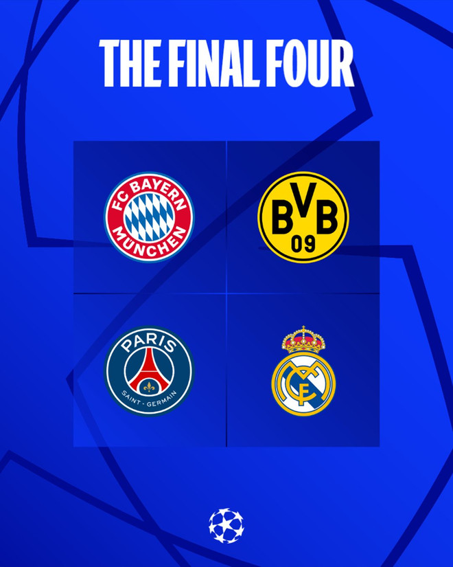 4 đội bóng góp mặt ở bán kết Champions League mùa này. (Nguồn: UEFA) 436237574_971680544322630_503088034101278197_n.jpg