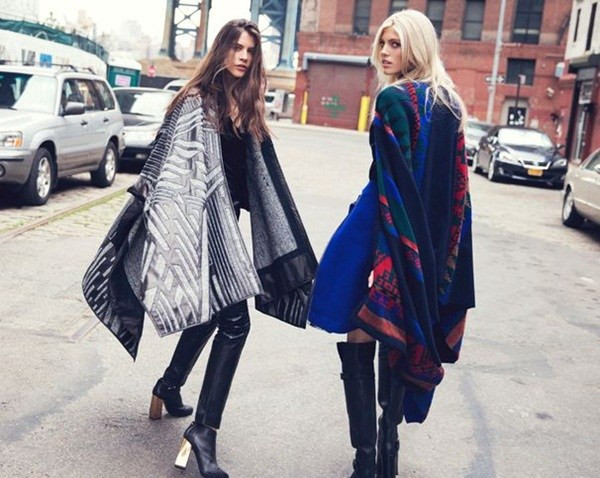 Áo choàng chăn - mẫu áo khoác "hot" mùa Thu Đông 2014-2015 ảnh 15