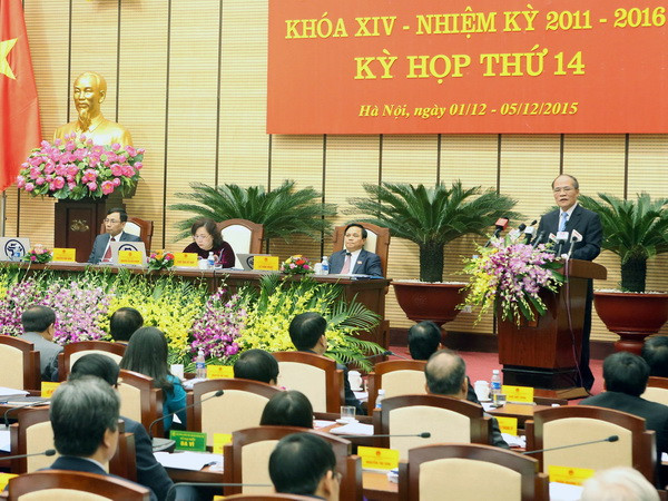 Chủ tịch Quốc hội dự Kỳ họp thứ 14 HĐND thành phố Hà Nội ảnh 1